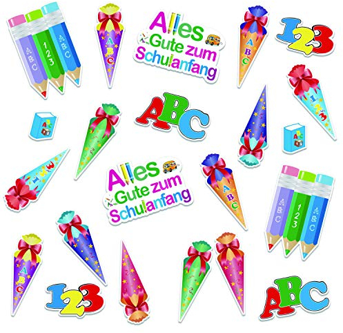 HOWAF Alles Gute Zum Schulanfang Konfetti ABC Konfetti Zuckertüte 123 Zahlen Stift Buch Tisch Dekoration Schuleinführung Schulanfang Einschulung Deko