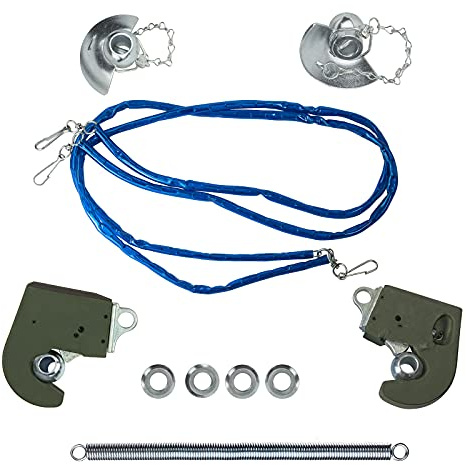 Traktor Schlepper Schnellkuppler - Anbausatz Kat. II 2 klein Unterlenkerfanghaken links/rechts/Fangkugel mit Schale/Stabilisierungsring/Steuerkette/Betätigungskette/Distanzring
