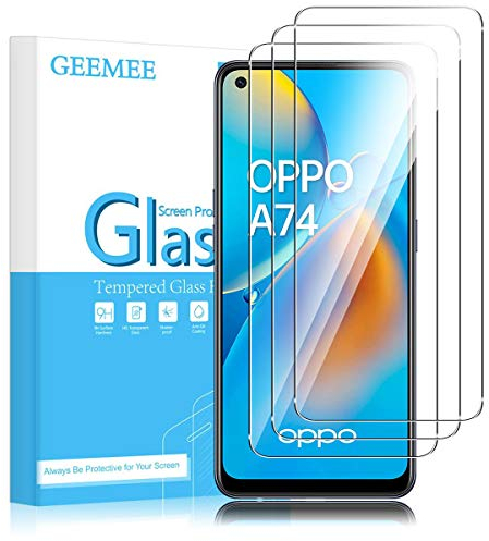 GEEMEE pour Oppo Reno 8 Lite/Reno 7/A74 4G/ A94 5G/Realme Narzo 50 Pro(6,43) Verre trempé,3 Pack Ultra Clair 9H Crystal Clear Film Protection Ecran Anti - Rayures Screen Protector