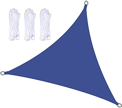 QIAOH Voiles D'Ombrage Triangulaire 2.4x2.4x2.4m, Voile D Ombrage Serre, Polyester Résistant Aux Déchirures, Anti UV, Résiste À L'Humidité, pour Extérieur Jardin