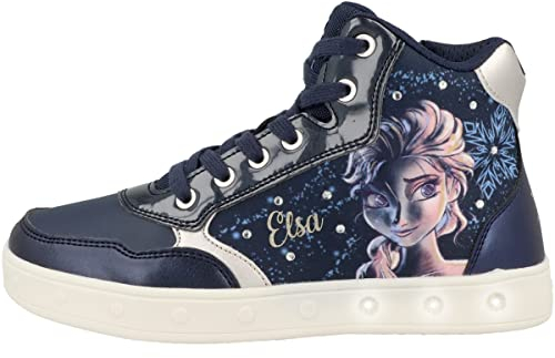 Geox J Skylin Girl E, Sneakers Bambine e ragazze, Blu (Navy/Platinum), 24 EU