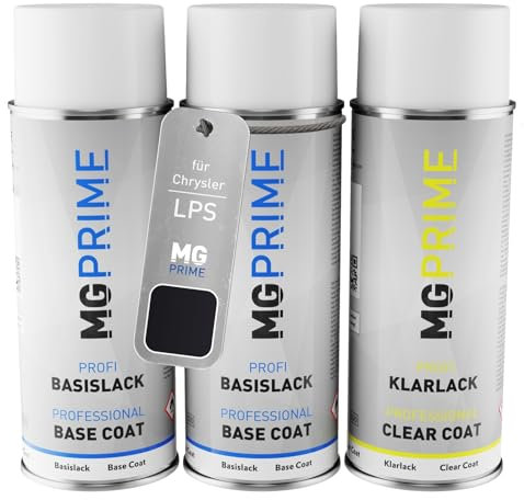 MG PRIME Vernice per auto Kit di bombolette a spruzzo per Chrysler LPS Fathom Blue Pearl Bomboletta spray da 400ml di vernice di fondo vernice di base vernice trasparente