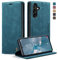KZB Handyhülle für Samsung Galaxy A54 5G Hülle Premium Lederhülle Klappbar Flip Case Tasche Magnet Kartenfach Standfunktion Schutzhülle für Samsung Galaxy A54 5G - Blaugrün