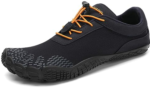 SAGUARO Barfußschuhe Herren Barfuss Schuhe Damen Barfussschuhe Outdoor Zehenschuhe Atmungsaktiv Traillaufschuhe mit Zero-Drop Solhe Marineblau, Gr.45 EU