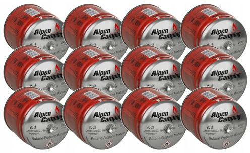 IK006 400 ml / 190 g Cartouche de gaz propane butane pour réchaud à gaz, réchaud de camping, brûleur à souder Bunsen EN417 (12)