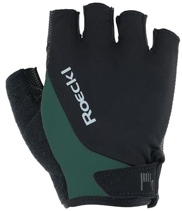 Roeckl Sports Fahrradhandschuh Basel 2, Performance Unisex Fingerhandschuh, Schwarz/Grün 10