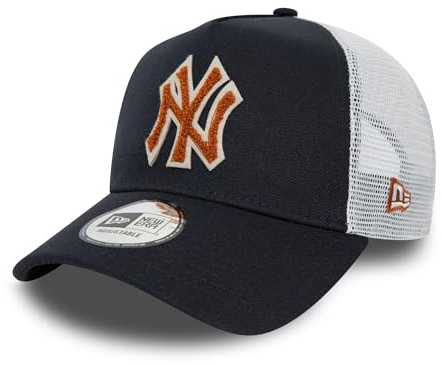 New Era New York Yankees Trucker Cap Teamlogo verstellbar Mesh A-Frame Kappe Bouclé blau - One-Size