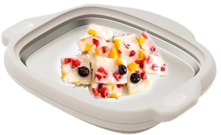 Vllold Máquina para hacer helados enrollados, placa fría instantánea, máquina de rollos de helado de acero inoxidable 304 apta para alimentos, para helados enrollados, sorbetes, helados, granizados