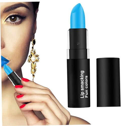 Matte Lippenstift, lang anhaltende Samtlippenstift mit mattem Lippenstift wasserdichte feuchtigkeitsspendende Lippenstifte für Halloween-Make-up, Sky Blue