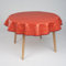laro runde 140 cm wachstuchtischdecke wachstischdecke abwashbar PVC tischdecke Wachstuch wasserabweisend Garten tischdecke, Muster:Leinenoptik Rot Orange