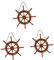 Cabilock 3st Ruderanhänger Decoraciones Para Sala De Casa Marine-lenkrad Mediterrane Hängende Verzierung Schiffsrad Wandkunst Mediterrane Hängende Ruderdekoration Bootszubehör Holz Coffee
