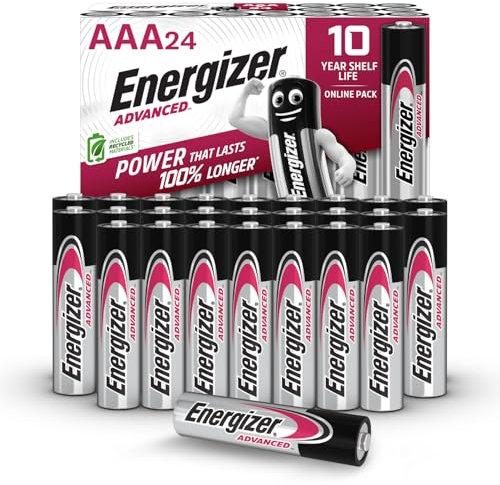 Energizer Advanced AAA Pile 1,5 V alcaline, confezione da 24, pile Premium Triple A di lunga durata