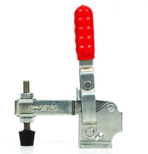 INGDAUM® 4 pezzi GH-12130, tenditori verticali, tenditori per leva del ginocchio regolabili, sgancio rapido, morsetto per dispositivi di montaggio, costruzione di macchine, tecnologia del legno (4,