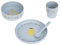 LÄSSIG Kindergeschirr Set (Teller, Becher, Schälchen, Löffel) ohne Melamin, BPA-frei, für Spülmaschine und Mikrowelle/Dish Set Happy Fruits Lemon