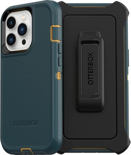 OtterBox Schutzhülle für iPhone 13 Pro (nur) – Defender Series – Hunter Green – robust und langlebig – mit Portschutz – inklusive Holster-Clip-Ständer – Keine Einzelhandelsverpackung