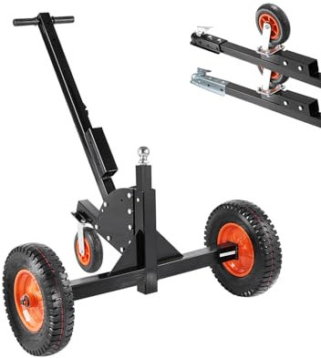 VEVOR Chariot de Remorque 2 en 1, Capacité de Charge de Languette 680,4 kg, Hauteur Réglable 560 mm 660 mm, Boule d'Attelage 50,8 mm, Pneus Pneumatiques 386 mm, pour Déplacer Remorque de Camping-Car