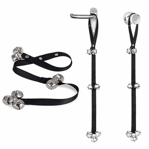 Dog Doorbell - Set of 2 Adjustable Dog Training Bells for Door Knob - 7 Extra-Loud Jingle Dog Potty Training Door Bell - Extra-Strong Strap - for Small, Medium, Large Dogs