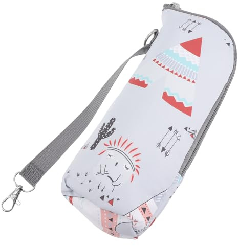 ORFOFE Isolierte Thermotasche aus Oxford Stoff für Milchflaschen mit Reißverschluss und Griff Tragbarer Babyflaschenbeutel Geeignet zum Befestigen Am Kinderwagen