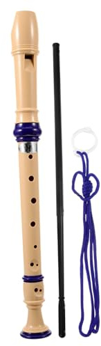 8-loch Sopranblockflöte Musikinstrument für Anfänger und Kinder | Deutsche Bauart, 1 Satz mit Kunstharz und Flanell, Schöne Töne und Sicherer Griff