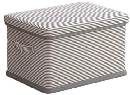 ZJIQOH Aufbewahrungsbox Stoff mit Deckel Extra Groß und Stabil, Faltbare Aufbewahren Boxen Ordnungsboxen, Kisten für Kleiderschrank(Gray A,50 x 40 x 33 cm)