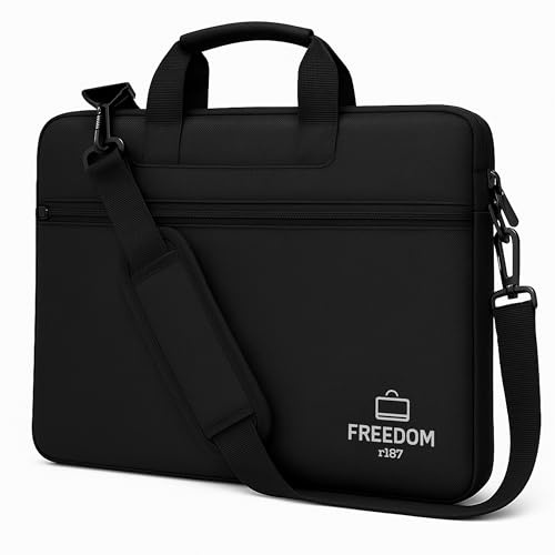 Genérico Funda Portatil 16 Pulgadas Impermeable con Bandolera - Elegante Maletín Portátil con Bolsillo y Cremalleras Reforzadas