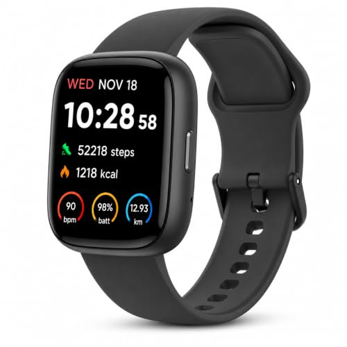 VRPEFIT - Smartwatch Hombre/Mujer, notificaciones Whatsapp, Pantalla táctil 1.8 HD, Llamadas Bluetooth, Ritmo cardíaco, SpO2, sueño, 100+ Modos Deportivos, IP68, Android/iOS