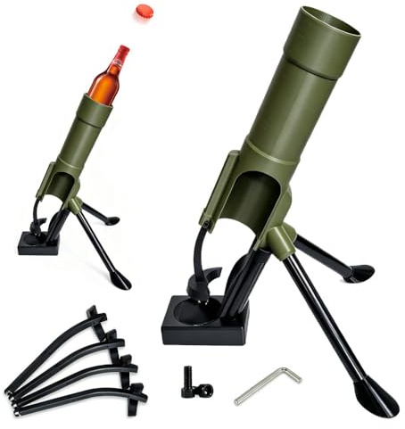 Décapsuleur de Bière Amélioré, Mortier Ouvre-Bouteille, Décapsuleur de bière Mortar, Lance-grenades - Mortier pour Etagères et Bars, lanceur de capsules tactique