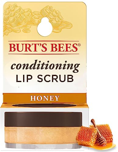 Burts Bees Conditioning Lip Scrub for Women 0.25 oz Scrub, Yellow, Brown