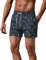 MaaMgic Badehose für Herren Jungen Badeshorts für Männer Schnelltrocknend Surfen Strandhose Surf Shorts mit Mash-Innenfutter MEHRWEG, Anker Schwarz, L