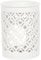 Brûleur à Huile élégant en céramique Blanche Mate en Treillis – 11 cm x 9,5 cm (1 pièce) – Diffuseur de Parfum décoratif – Design Unique et matériau de qualité supérieure – Parfait pour la décoration