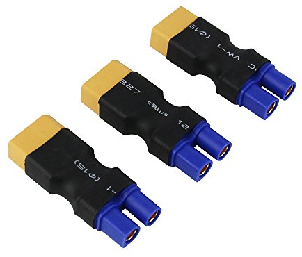 OliYin 3 stücke Männlich XT60 zu Weiblich EC3 Losi Connector Adapter für Crawler Turnigy (Packung von 3)