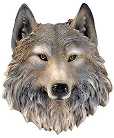 Wenwan Tierkopf Wanddekoration,Dekorative Skulptur,Wolf
