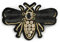 Avalaya Grande broche en forme d'abeille en cristal à paillettes – 95 mm de diamètre, taille unique, Tissu Sequins