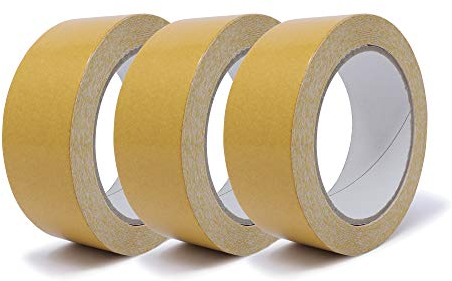 gws 3 Rollen Doppelseitiges Verlegeband - stark klebendes Teppichband für Teppiche & PVC-Böden, je Rolle 25 m x 38