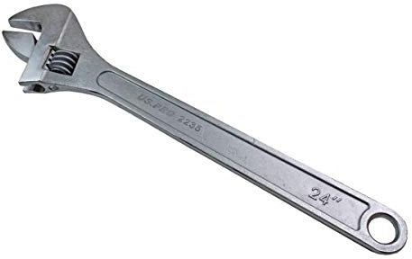 US PRO 24'' Inch Large Adjustable Spanner Wrench Heavy Duty 2235