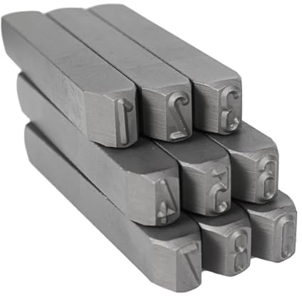 Dönges Handschlagstempelsatz angespitzt, 9-teilig, Zahlen 0-9, Schrifthöhe 3 mm (Schlagstempel Schlagzahl)