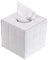 BTSKY Papiertaschentuchbox aus PU-Leder – für Haushalt, Büro, Papierhalter, Serviettenhalter, Schreibtisch-Organizer (weißer Würfel)