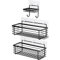 OriwarE Duschablage ohne Bohren Seifenschale mit Haken Badregal Duschablage Ablage Badezimmer Caddy Seifenhalter Wandablage Selbstklebend SUS304 Edelstahl - 3 Stück Schwarz