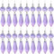 20 Stück Kronleuchter Eiszapfen Kristall U-Tropfen Prismen Lampenteile Glasanhänger Perlen für Hochzeit, Party oder Urlaubsdekoration, 37 mm, Violett