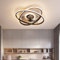 Tonhandisplay Deckenventilator mit LED Beleuchtung Deckenlampe Ventilator 3343 schwarz Ø 50cm 96W mit Fernbedienung Lichtfarbe/Helligkeit einstellbar dimmbar LED Deckenleuchte fan light ceiling