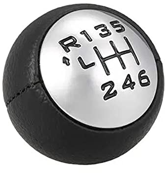 OBEST Pomello del Cambio a 6 Marce per Peugeot 307 308 3008 407 5008 807, Peugeot Leva del Pomello del Cambio per Auto, Originale Universale Pomello del Cambio Testa di Cambio