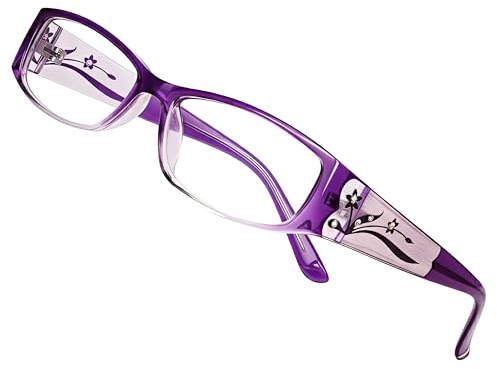 EYEBOGO Kaylee Strass Lesebrille für Damen, Damen Lesebrille, Frauen Lesebrillen (Lila, 3.00)