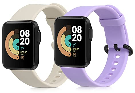 kwmobile Straps Compatible with Xiaomi Mi Watch Lite/Redmi Watch Straps - 2x Replacement Silicone Watch Bands