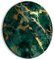 murando - runde Bilder Marmoroptik gold 80x80 cm Leinwandbild 1 tlg Kunstdruck modern Wandbilder XXL Wanddekoration Design Wand Bild Steinwand Abstrakt 3D grün f-A-10004-bc-a