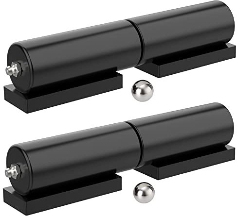 Heavy Duty Gate Hinges 5 Inches- 2 Pack Weld On Install Black Iron Barrel Hinge 450lbs Capacity for Swing Door Trailer Ramp Metal Driveway Gate Drive Gate
