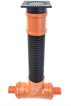 Revisions- Drainage- Kontrollschacht DN110 Drainagerohr Sickerschacht Hofablauf Bodenablauf KG Rohr Wartungsschacht (Anschluss DN50 Drainage) T Stück Kupplung Muffe Ablauf Regen Dachrinne Entwässerung