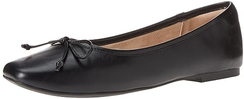 The Drop Damen Ballerinas Pepper mit Schleife, Schwarz, 38