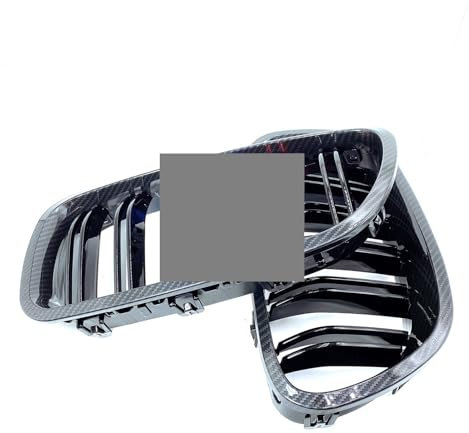 QLASIC Auto Kühlergrill 2 STÜCKE Carbon M Look Ersatzhaube Nierengrill Für B&MW F20 F22 E46 E90 E92 F30 F34 F32 G30 E39 E60 F10 E84 F48 X3 X4 X5 X6 (Color : G30 G38 17-19)