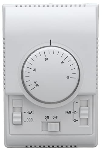 Termostato central de aire acondicionado, termostatos de voltaje de línea de 110-220 V, calefacción y refrigeración de 2 vías, controlador de temperatura mecánico bidireccional