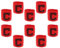 Hosifiy 10Pcs Fußball Kapitänsbinde, Rot Nylon Elastische Fußball Armbinde Einstellbare Fußball Kapitän Armbänder C Arm Band für Jugend Erwachsene Sport Training